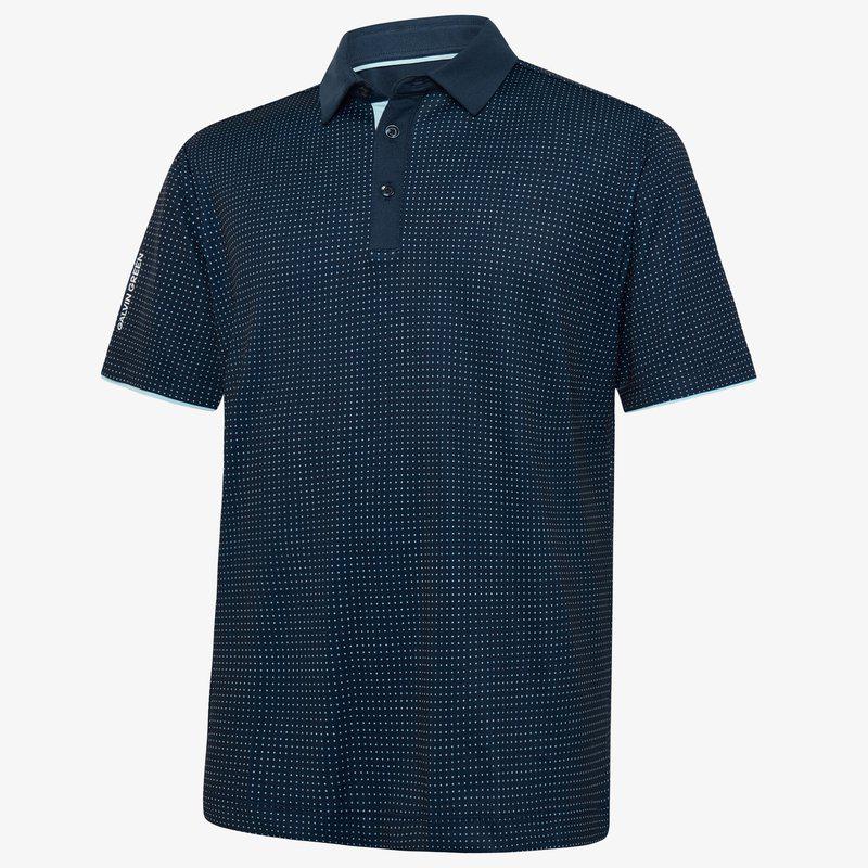 Galvin Green Medley Polo - Crystal Blue/Navy