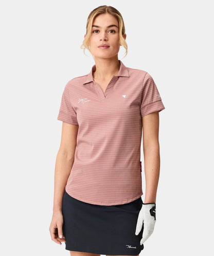 Dusty Rose Striped Performance Shirt