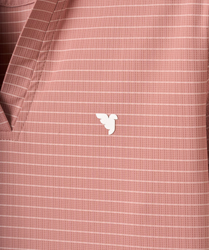 Dusty Rose Striped Performance Shirt