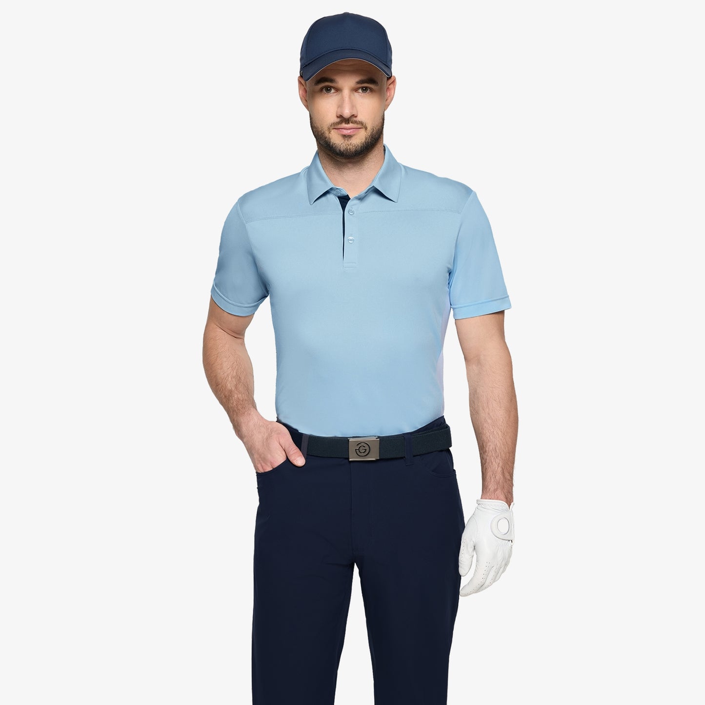 Galvin Green Mitchell Shirt – Crystal Blue/White/Navy