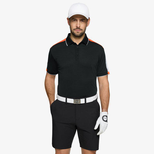 Galvin Green Mulligan Polo - Black/Orange